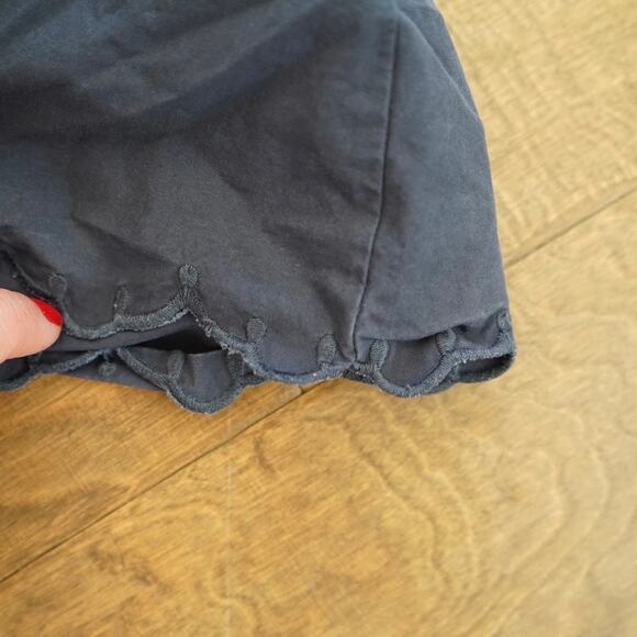 Saks Fifth Avenue Strapless Tiered Ruffles Dress Navy Womens Size Large - Picture 5 of 7